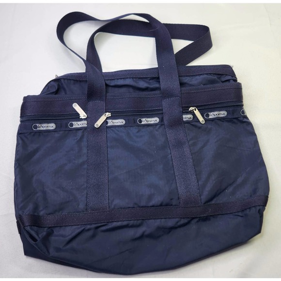 Lesportsac Handbags - LeSportsac Unisex Navy Blue Nylon Essential Everyday Travel Shoulder Tote Bag